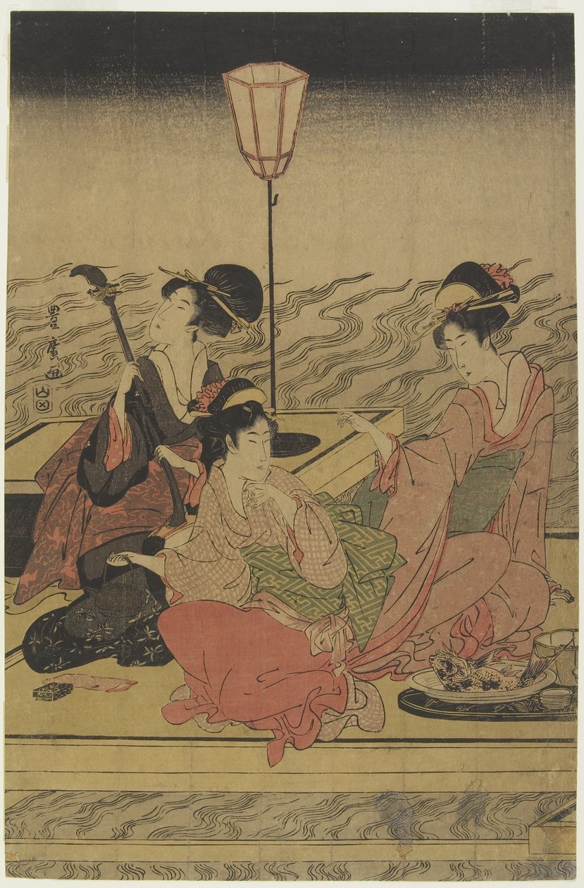 juni (Sommerfest på Kamo-elven), tidlig på 1800-tallet av Utagawa Toyohiro