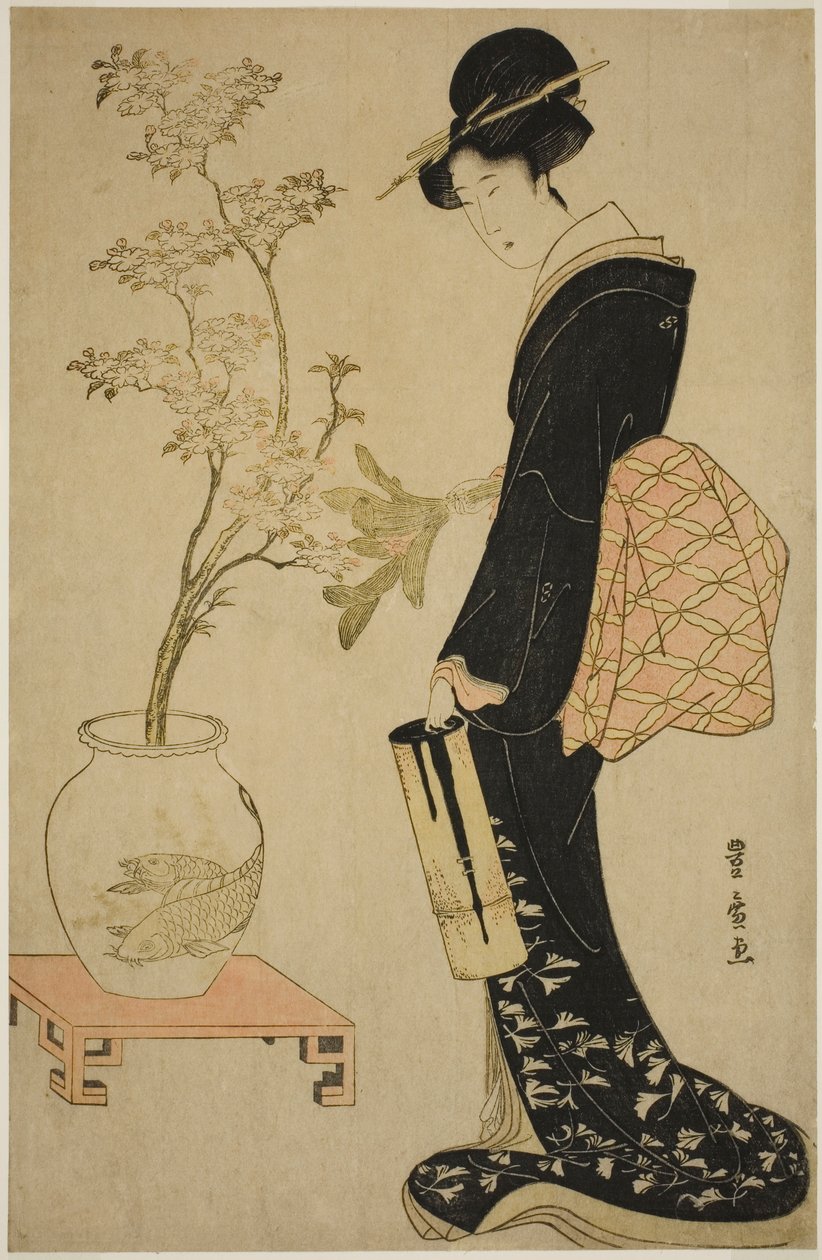Ser på Ikebana av Utagawa Toyohiro