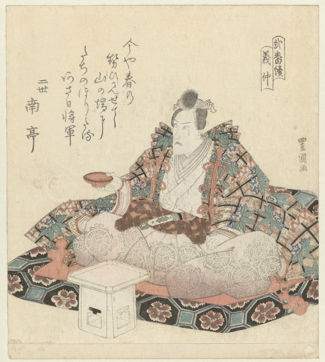 Minamoto no Yoshinaka Yoshinaka Een ji p chie k Niban Tsuzuki av Utagawa Toyokuni (I)