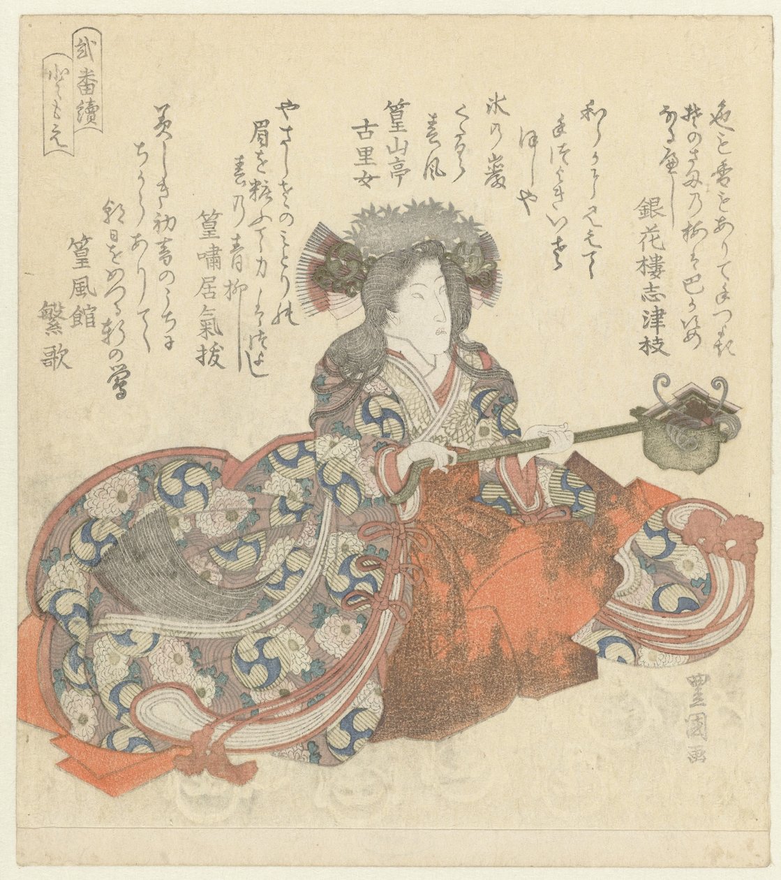 Tomoe Gozen Tomoe (tittel på objekt) Een diptiek (serietittel) Nibantsuzuki (serietittel på objekt) av Utagawa Toyokuni (I)
