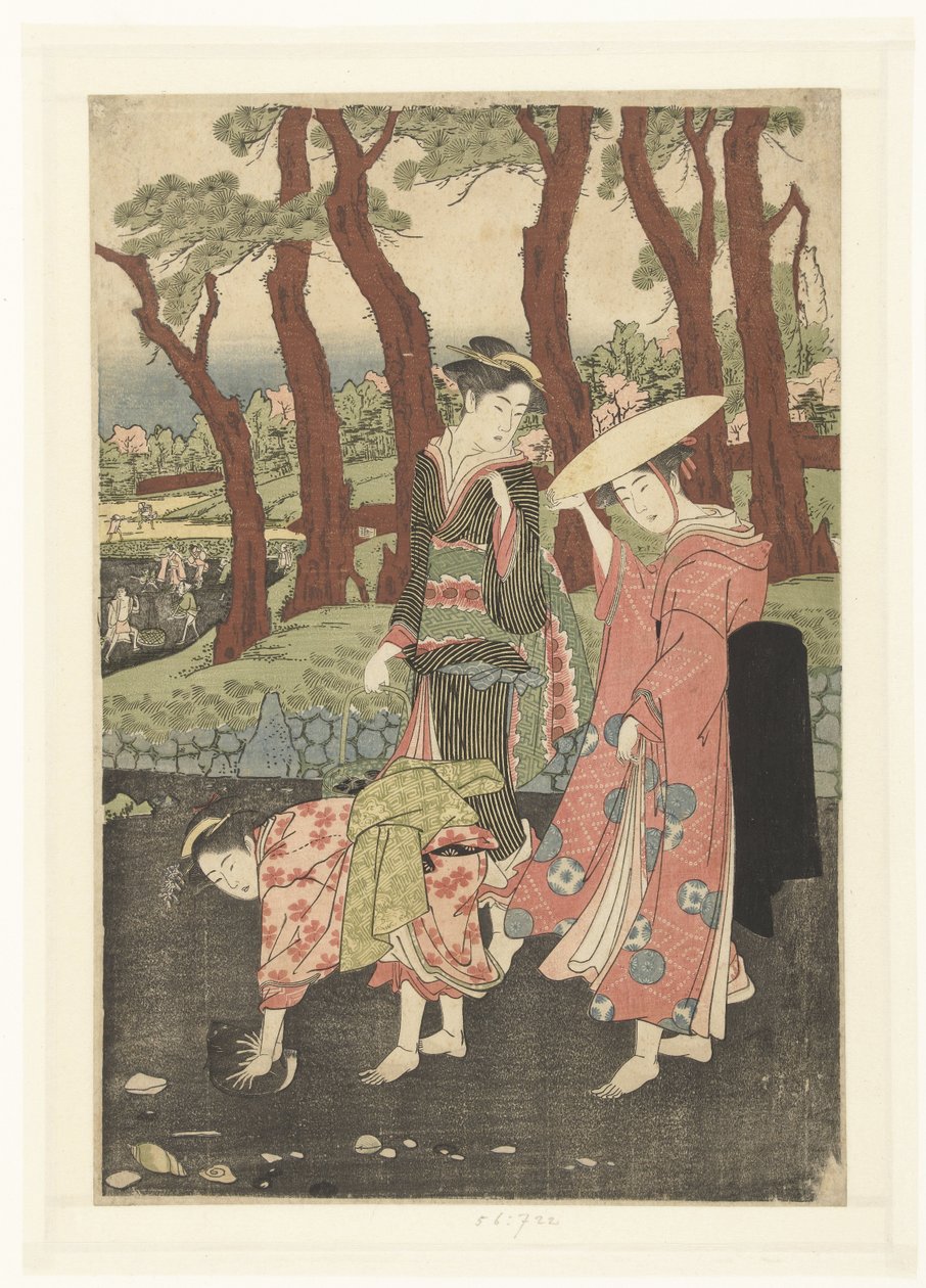 Samle fisk og skjell ved lavvann av Utagawa Toyokuni (I)