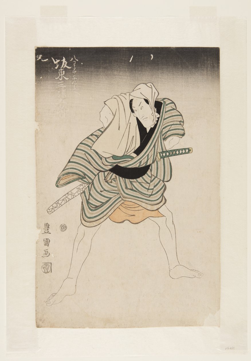 Skuespiller Bando Mitsugoro III (farget treblokktrykk) av Utagawa Toyokuni