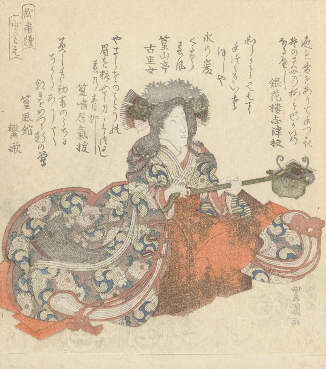 Segawa Kikunojô som Tomoe Gozen, ca. 1825-29 (fargetresnitt) av Utagawa Toyokuni