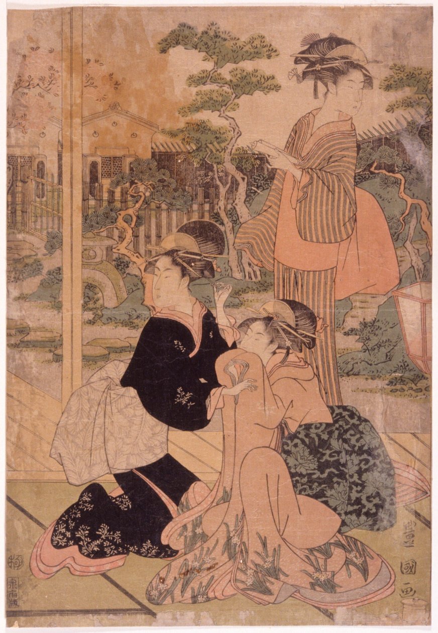 Tre skjønnheter av Utagawa Toyokuni