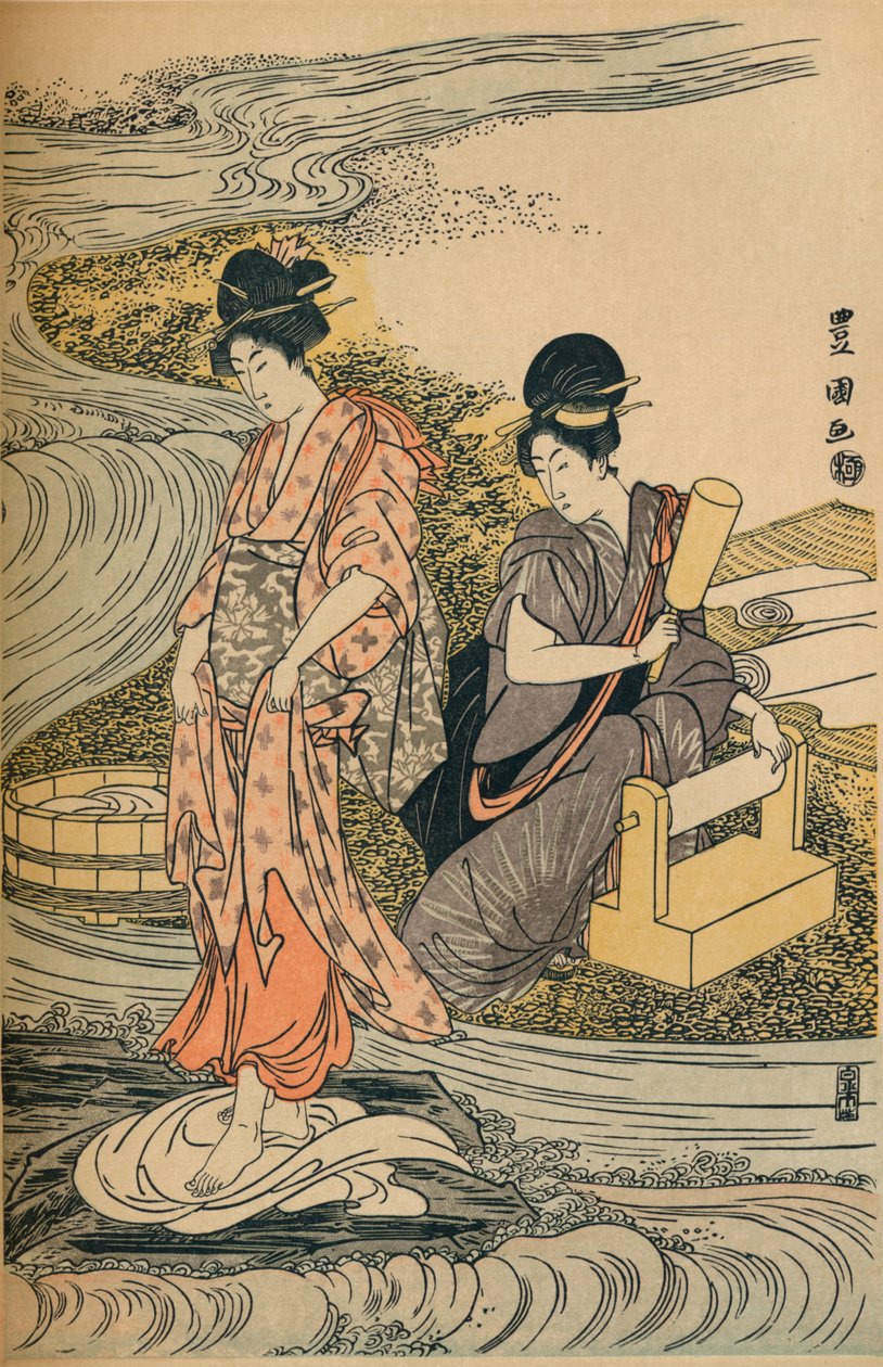 Vasketøy, c1800 av Utagawa Toyokuni