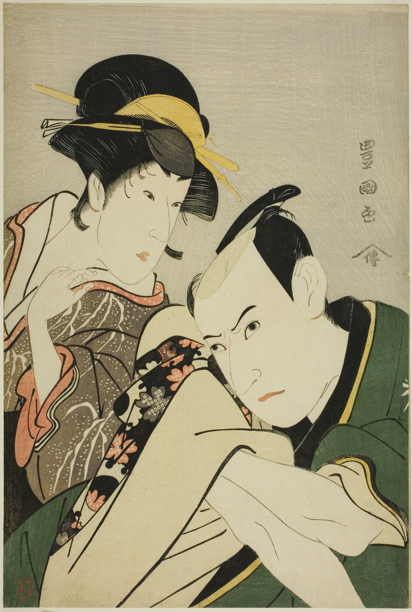 Ichikawa Yaozor-medlem av veien og Gen Takebes plan om å feire Kiyotas medlem av veien og bølgene av Utagawa Toyokuni I