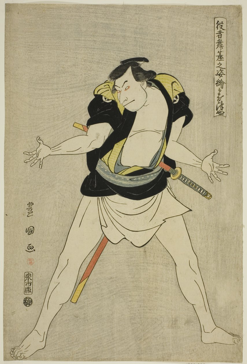 Masatsuya: Otani Oni Ii As Ono Sadakuro, fra TV-serien ” av Utagawa Toyokuni I