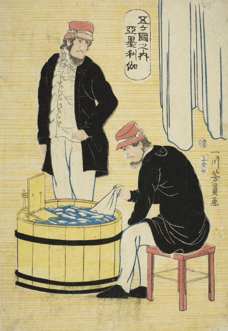 Blant de fem nasjonene: Amerikanere av Utagawa Yoshikazu