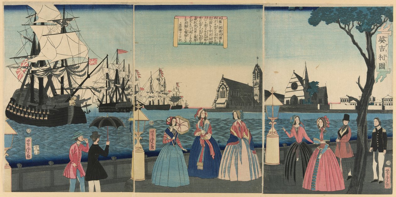 Yen gan d (britisk land) av Utagawa Yoshitora