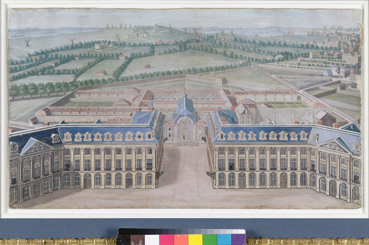 Place Louis-le-Grand og Kapusinerklosteret, ca. 1705 av V. Antier