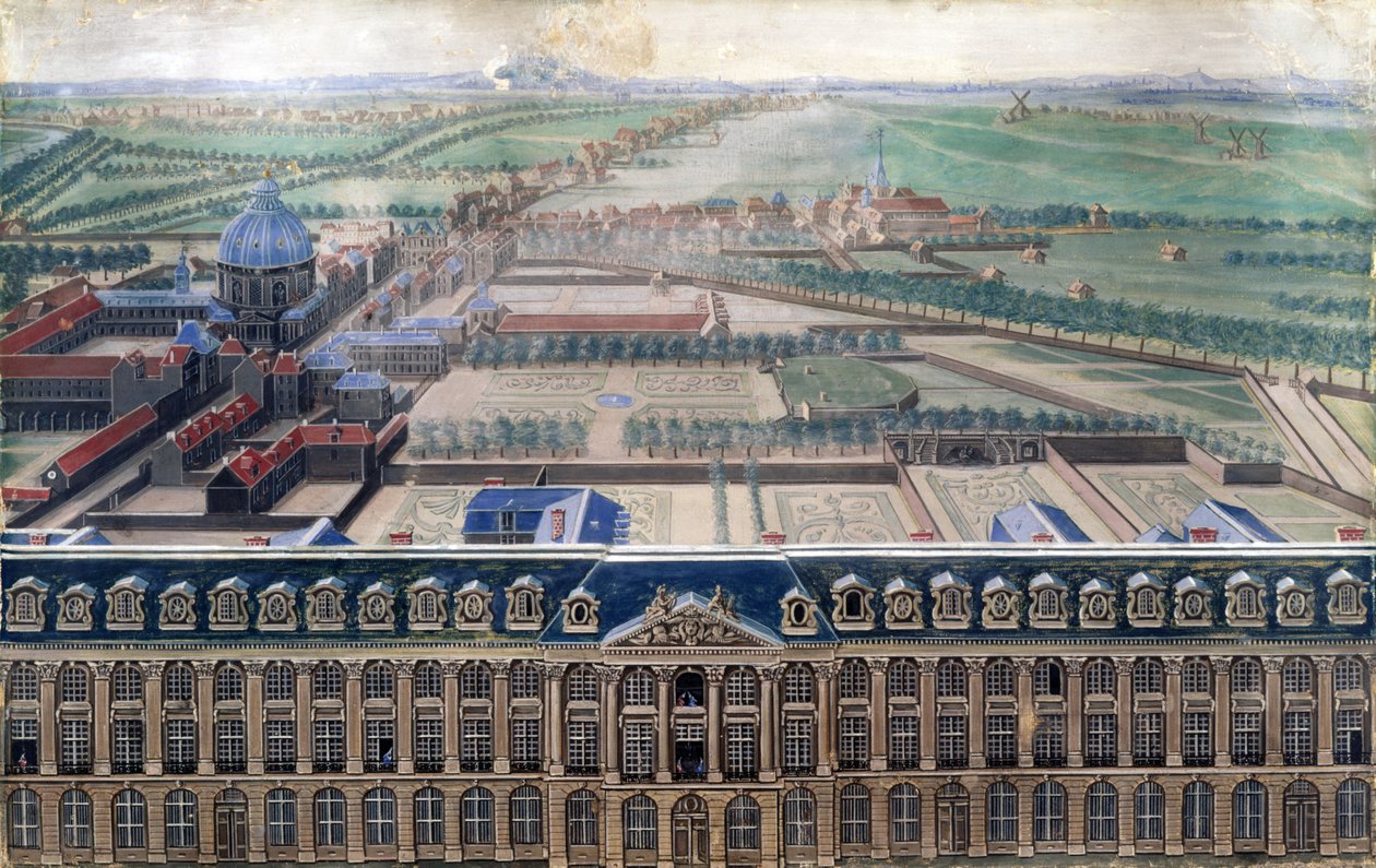 Vestfasaden til Place Louis-Le-Grand og Faubourg Saint-Honore, ca. 1705 av V. Antier