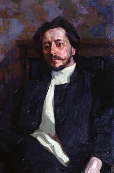 Portrett av Leonid Andreyev (1871-1919) 1903 av V.I. Rossinsky