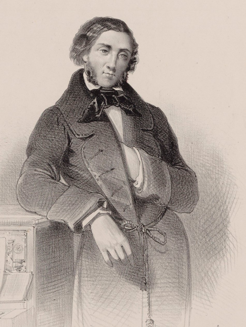Portrett av pianisten og komponisten Felix Mendelssohn Bartholdy 1809-1847. av V. Guillet