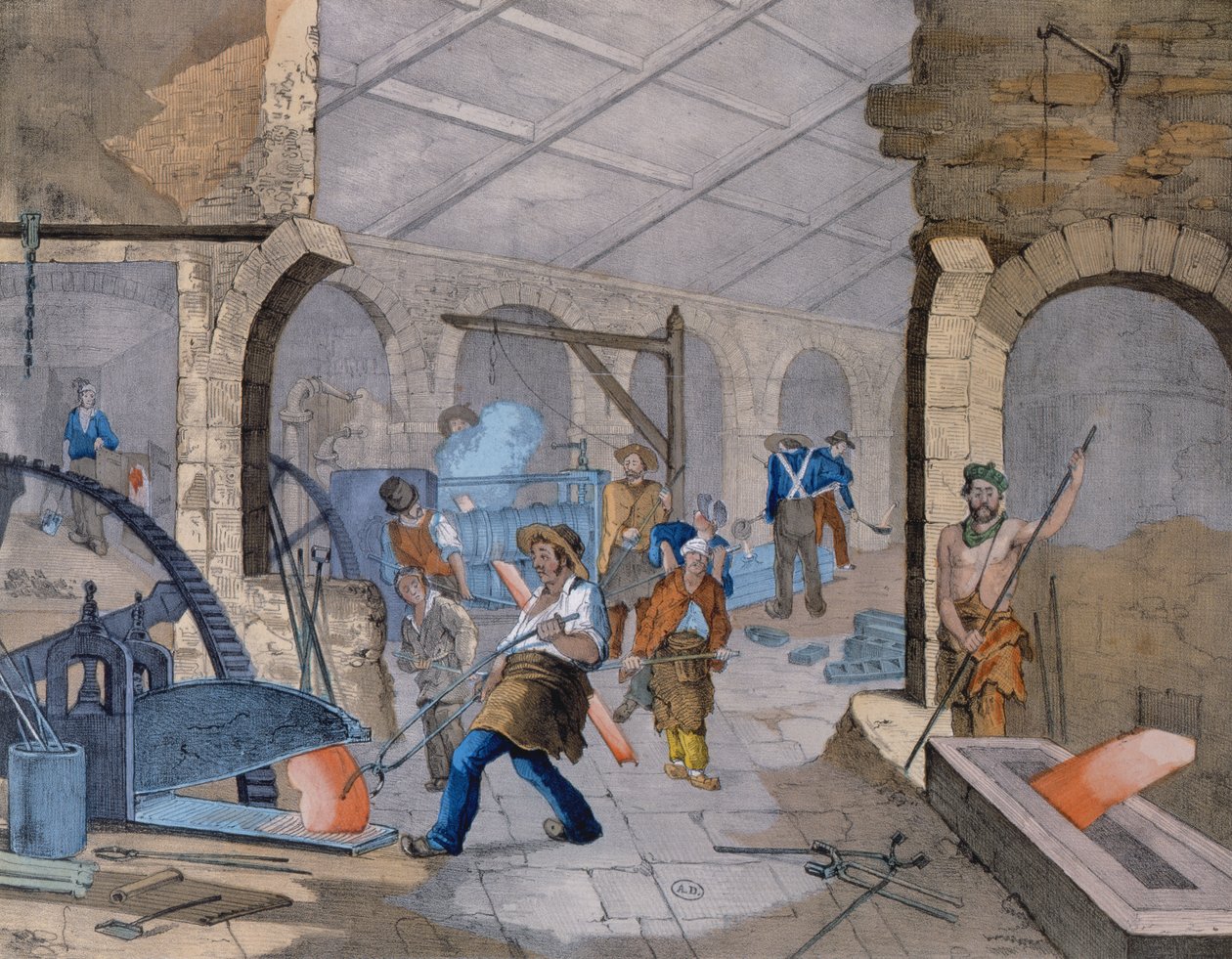 Jernverk, ca. 1860 av V. Janson