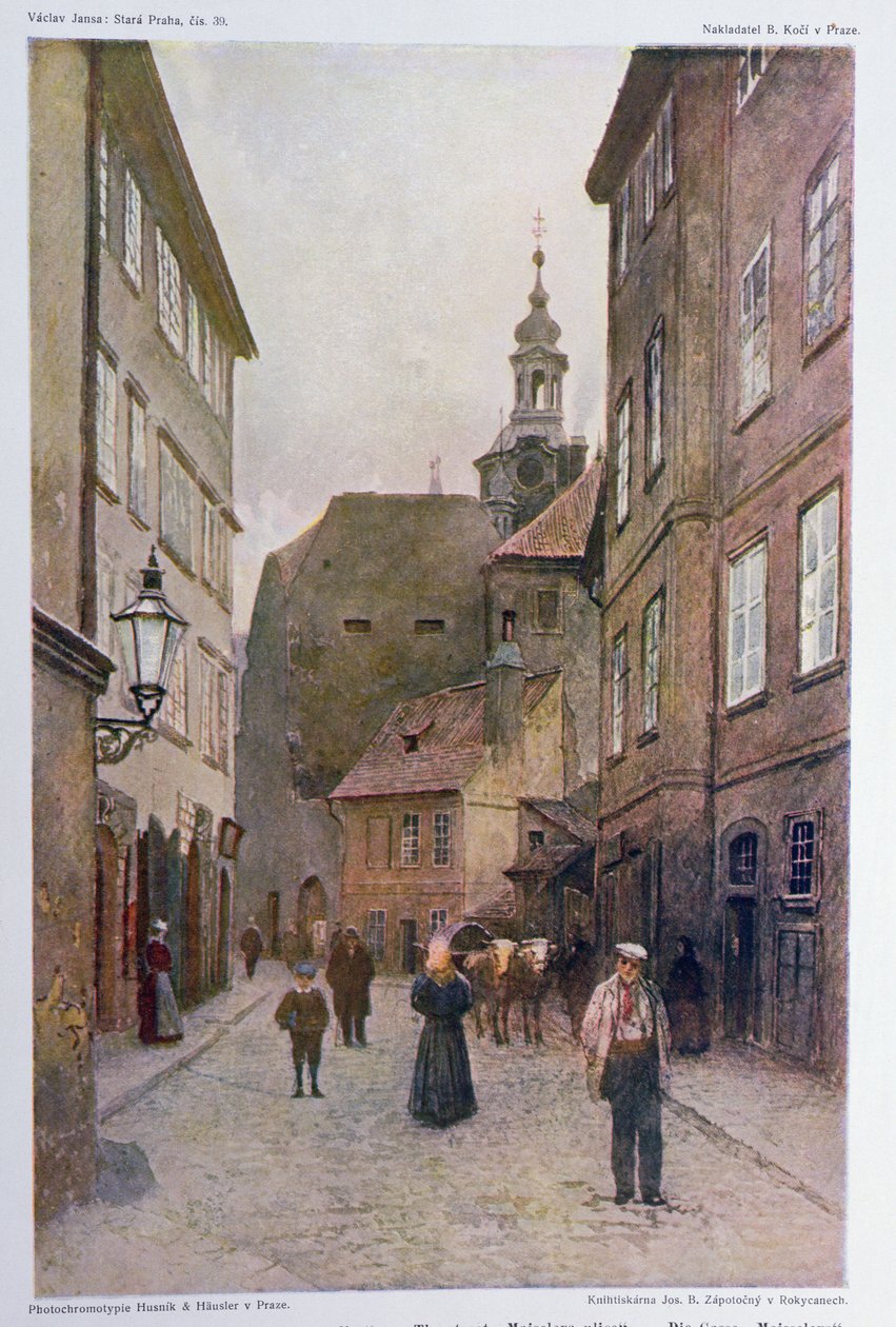Maiselova Ulice, Praha, illustrasjon fra 