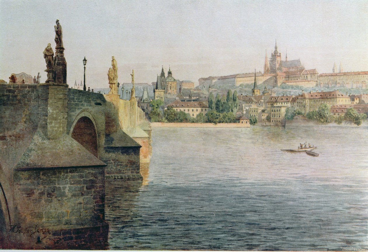Utsikt over Karlsbroen fra Krizovnicka Namesti, fra 