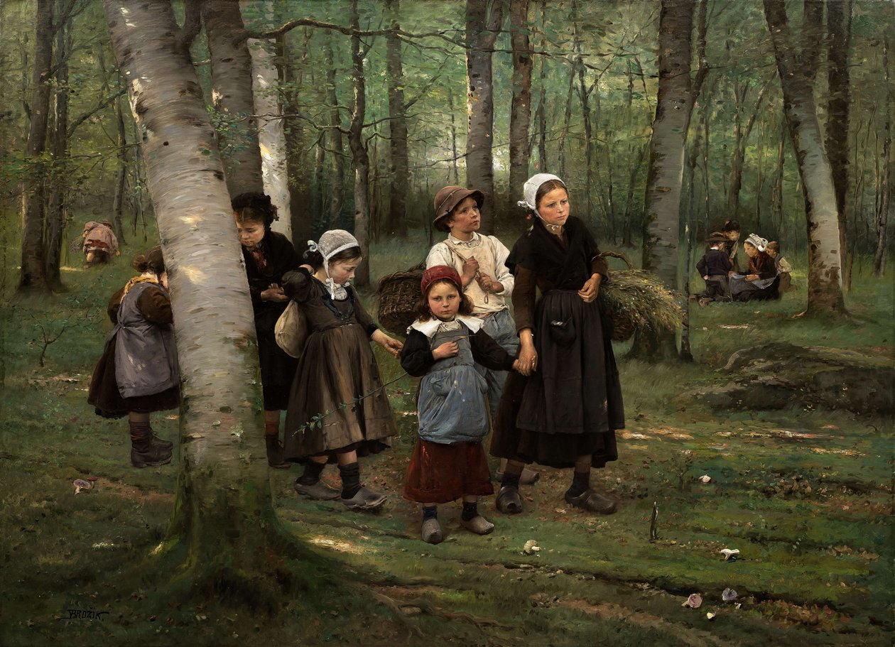 Barn i skogen, 1891. av Vaclav Brozik