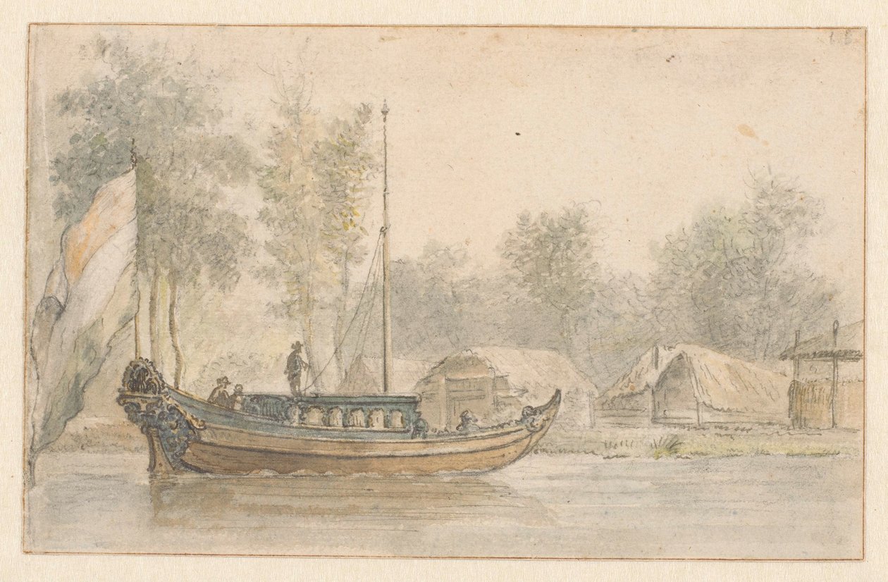 Utsikt over Willem IIIs leir ved Bodegraven av Valentijn Klotz (manner of)