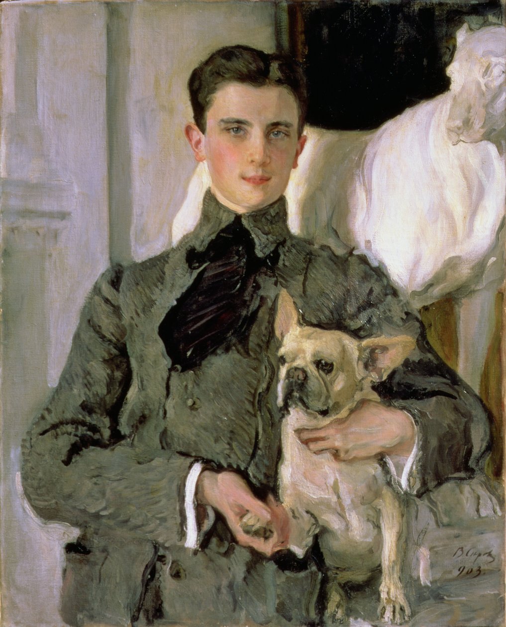 Portrett av grev Feliks Feliksovich Sumarokov-Jelstov (1887-1967) senere prins Yusupov, 1903 av Valentin Aleksandrovich Serov