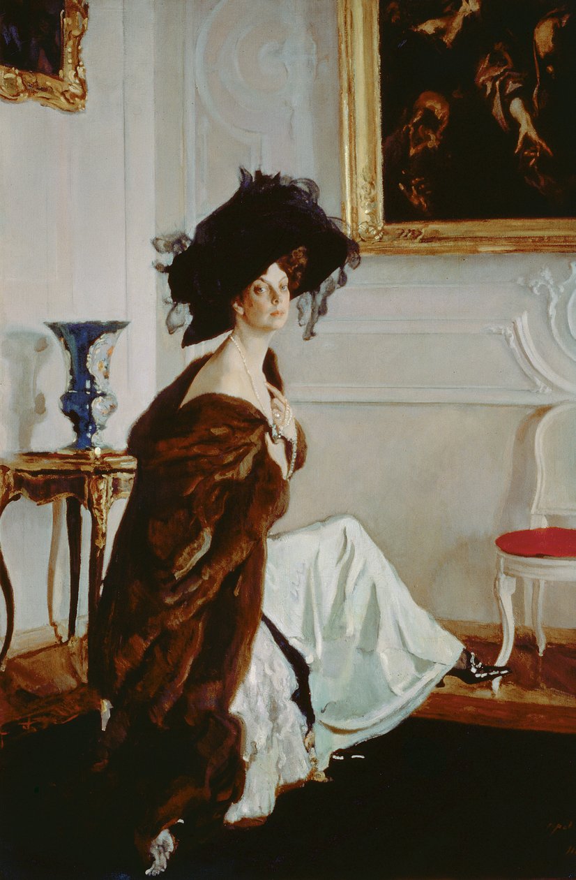 Portrett av prinsesse Olga Konstantinovna Orlova (1872-1923) 1911 av Valentin Aleksandrovich Serov