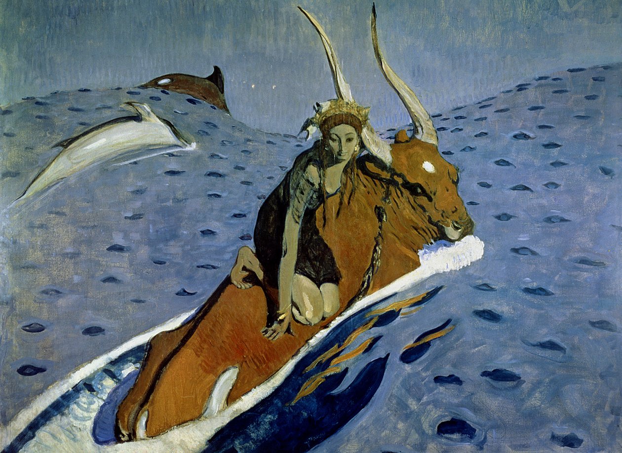 Voldtekten av Europa, 1910 av Valentin Aleksandrovich Serov