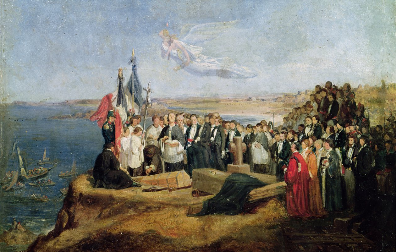 Begravelse av Vicomte de Chateaubriand (1768-1848) på Grand-Be, 19. juli 1848 av Valentin Louis Doutreleau
