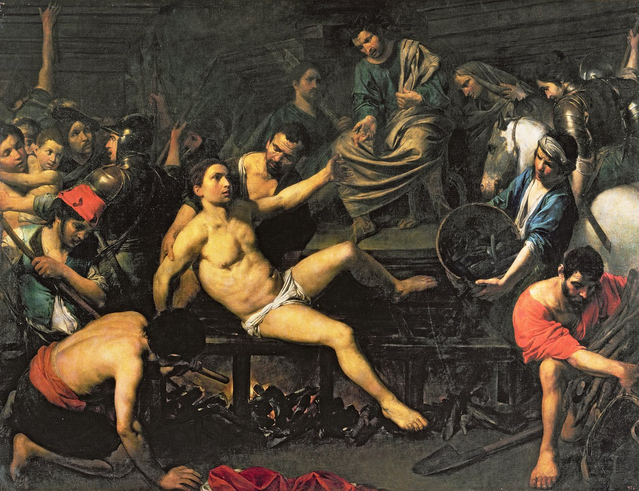 The Martyrdom of St. Lawrence, ca. 162122 av Valentin de Boulogne