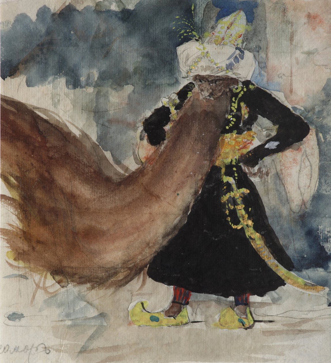 Chernomor. Kostymedesign for operaen Ruslan og Lyudmila av M. Glinka av Valentin Aleksandrovich Serov