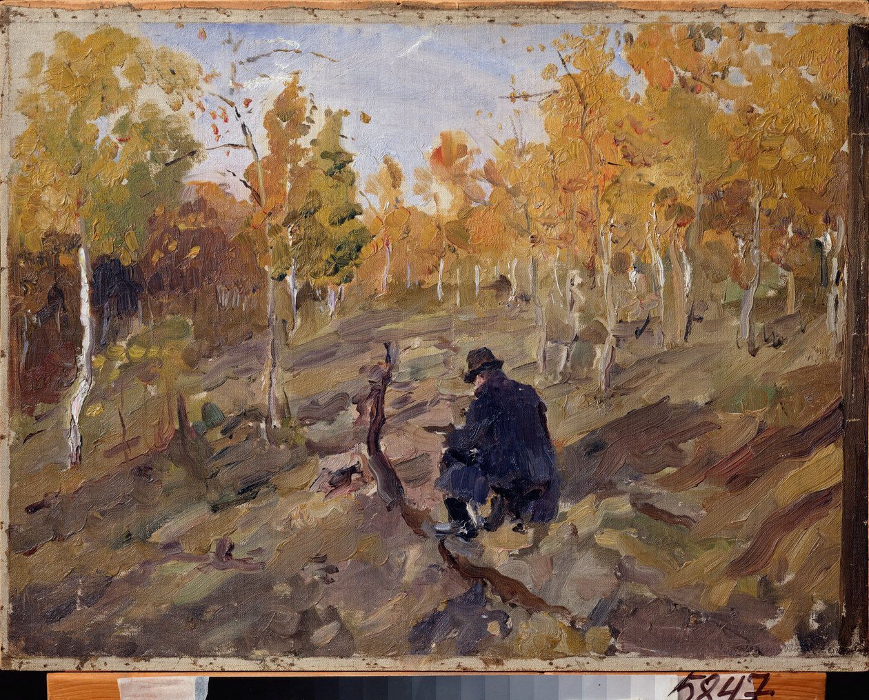 Constantin Korovin (Konstantin Korovin) (1861-1939) på jobb. Maleri av Valentin Alexandrovich Serov (1865-1911), olje på lerret av Valentin Aleksandrovich Serov