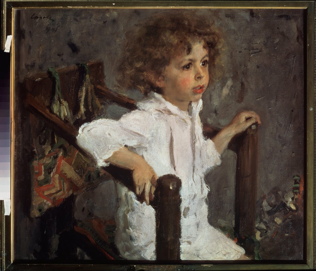 Portrett av Mika Morosov. Maleri av Valentin Alexandrovich Serov (1865-1911), olje på lerret av Valentin Aleksandrovich Serov
