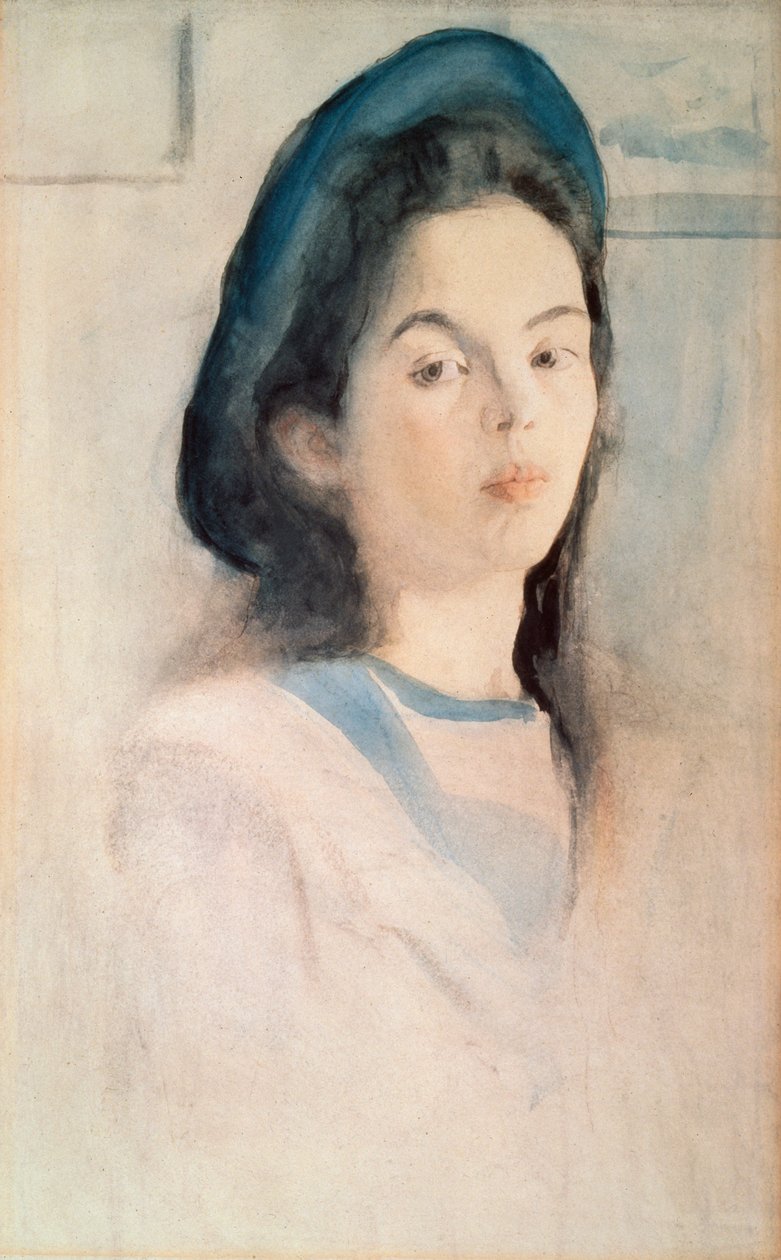 Portrett av en kvinne. Verk av Valentin Alexandrovich Serov (1865-1911), akvarell på papir av Valentin Aleksandrovich Serov