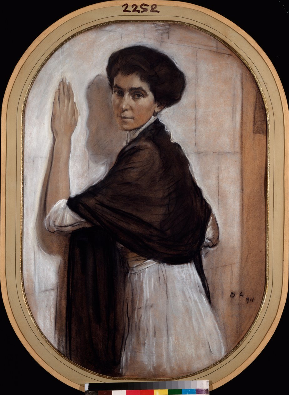 Portrett av grevinne Sofia Olsuphyeva. Verk av Valentin Alexandrovich Serov (1865-1911), pastell og sangvin på papp av Valentin Aleksandrovich Serov