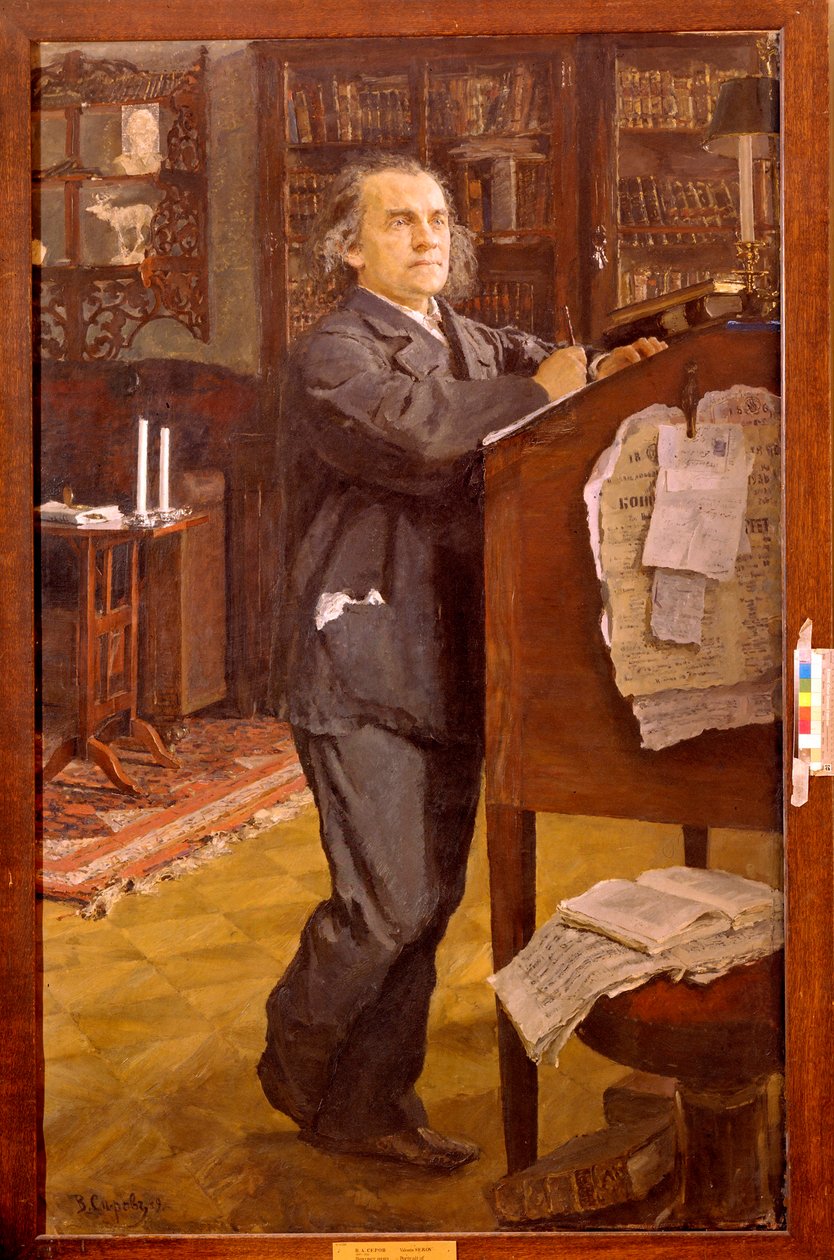 Portrett av komponisten Alexander (Alexander) Serov (1820-1871). Maleri av Valentin Alexandrovich Serov (1865-1911), olje på lerret av Valentin Aleksandrovich Serov