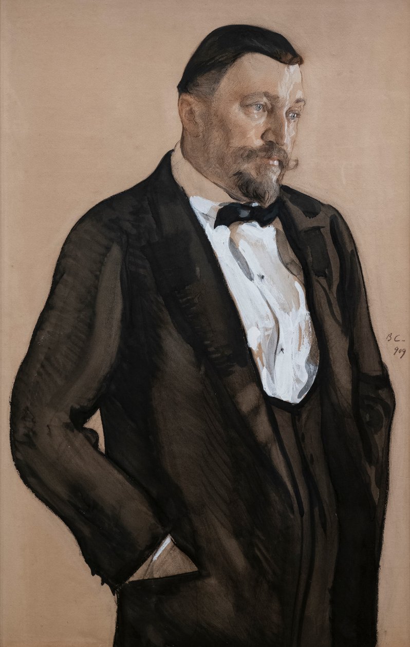 Portrett av Alexey Vikulovich Morozov av Valentin Aleksandrovich Serov