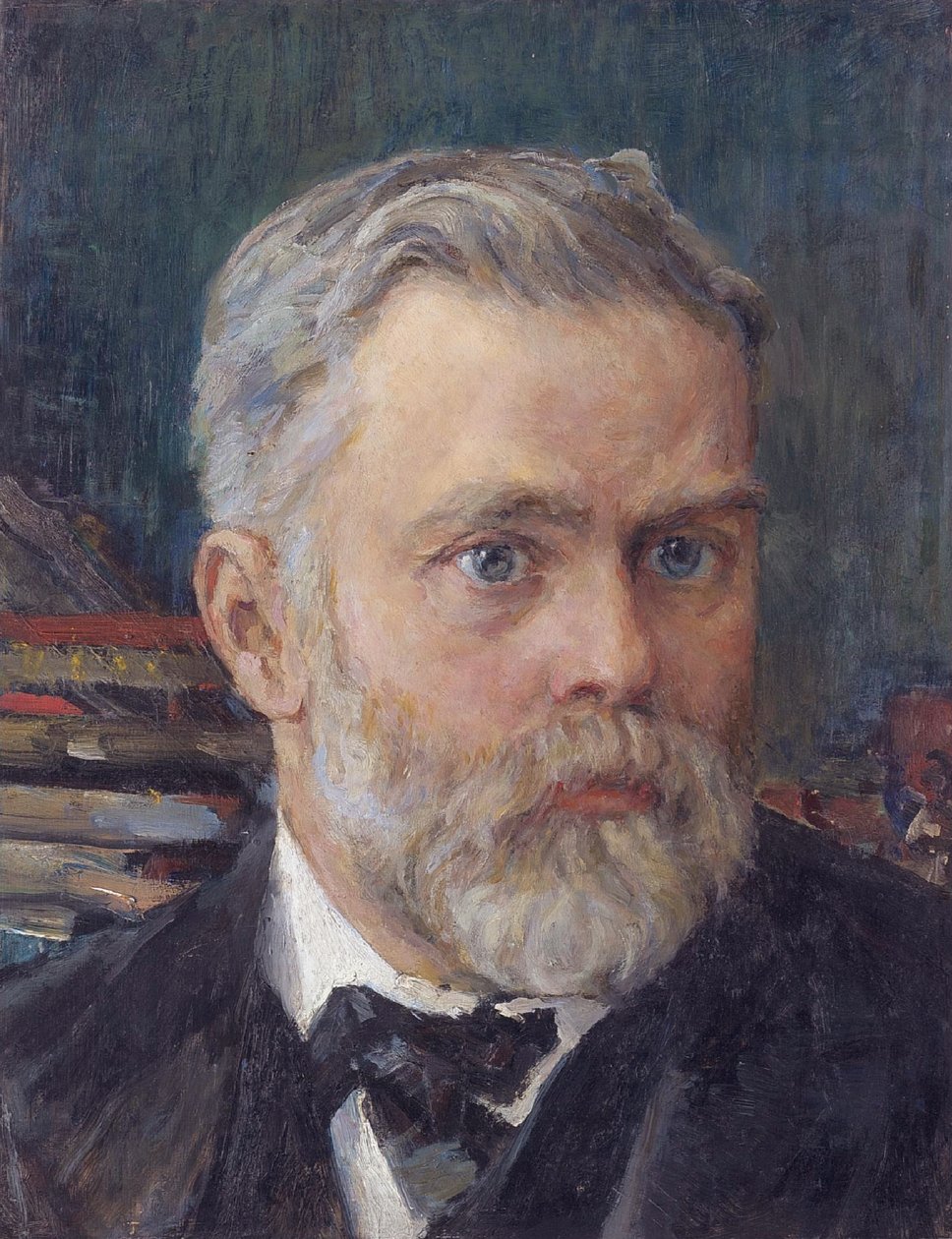 Portrett av Emanuel Nobel 1859-1932, ca. 1909 av Valentin Aleksandrovich Serov