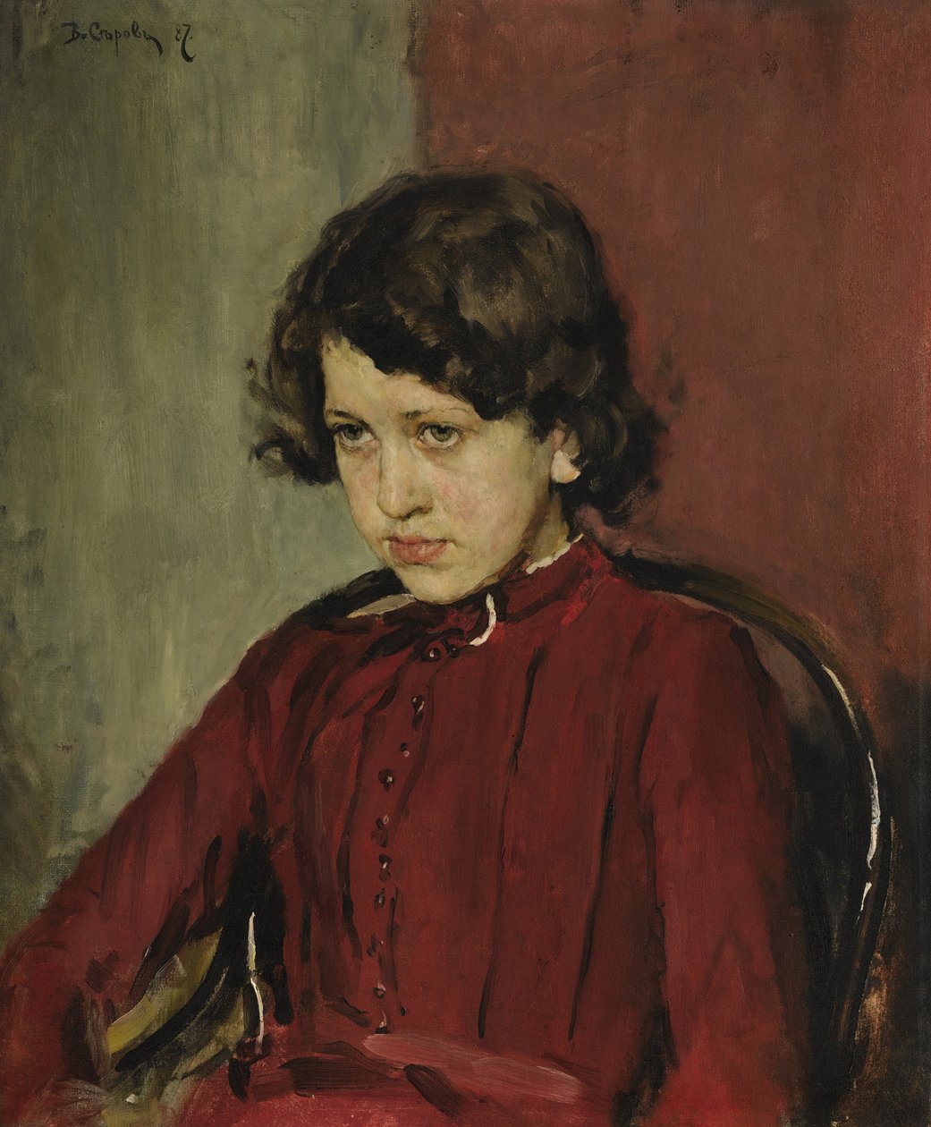 Portrett av Praskovya Anatolievna Mamontova, 1887 av Valentin Aleksandrovich Serov