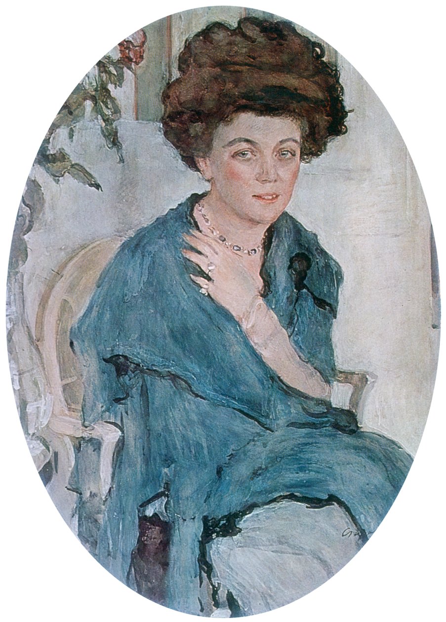 Portrett OP Elena Olive, av Valentin Aleksandrovich Serov