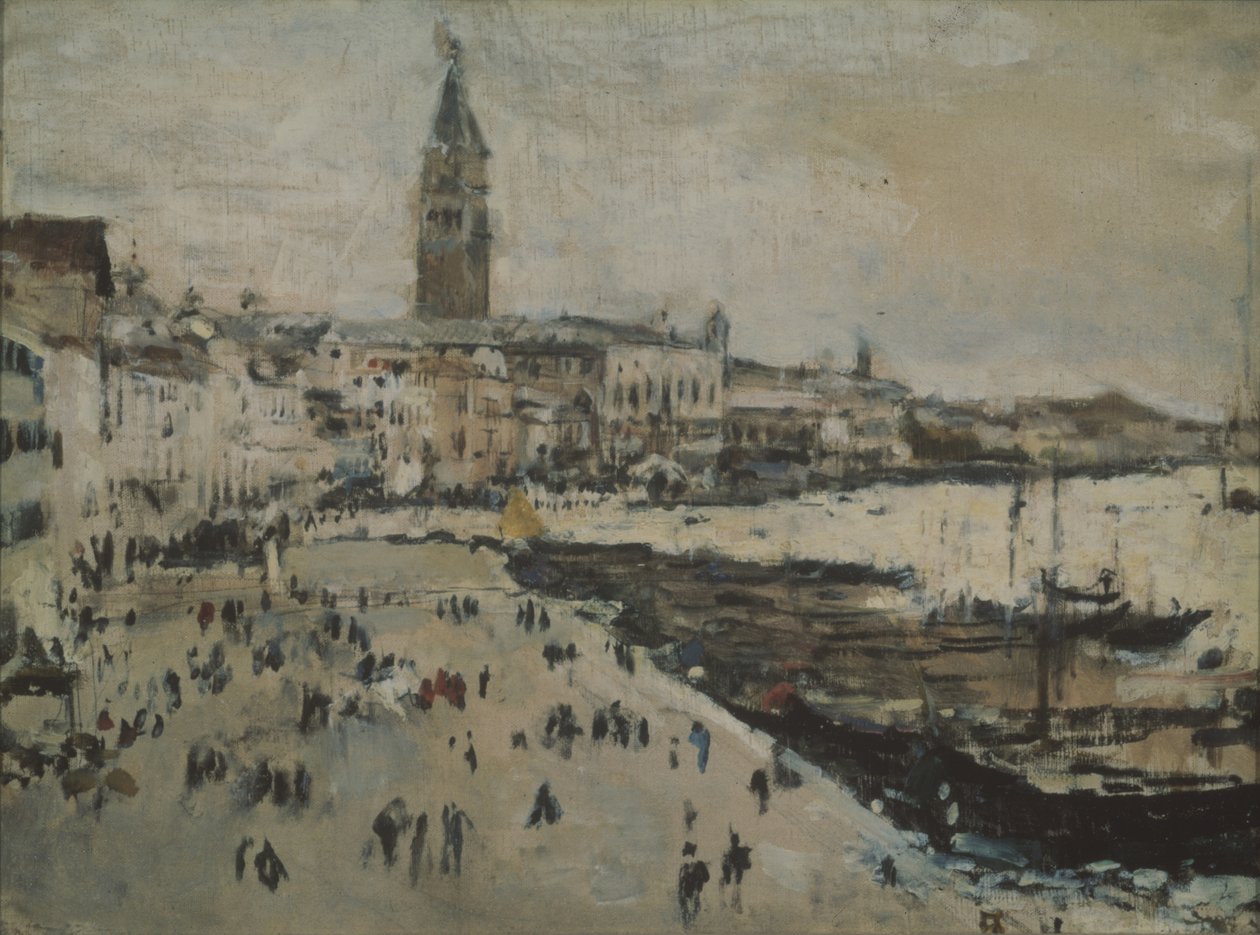 Schiavoni-kaien i Venezia av Valentin Aleksandrovich Serov
