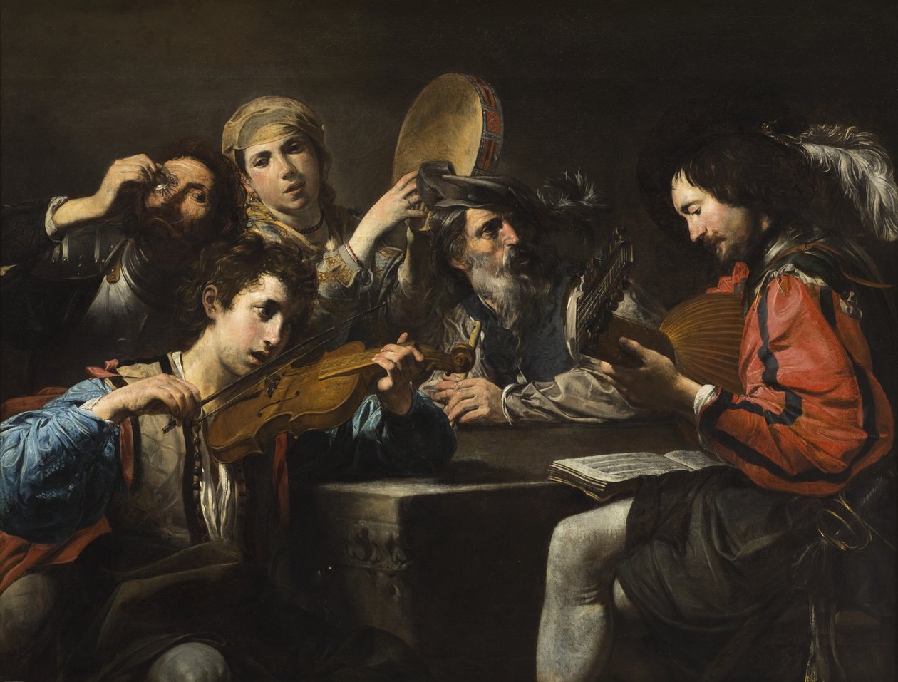 Et musikalsk selskap av Valentin de Boulogne