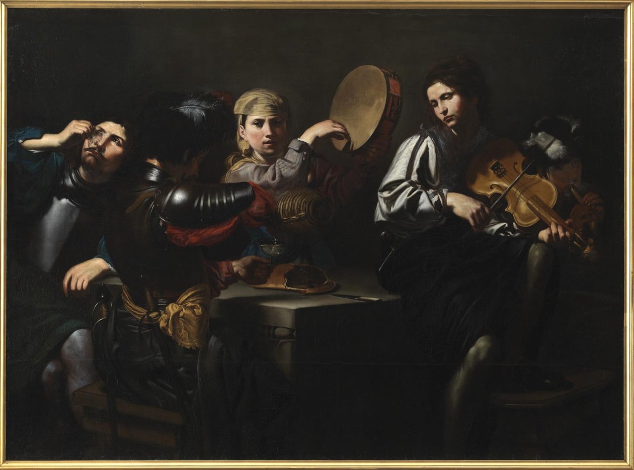 Musikere og soldater av Valentin de Boulogne