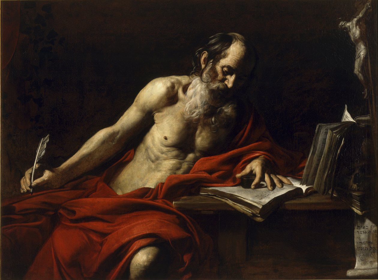 St Hieronymus, 1618-1622 av Valentin de Boulogne