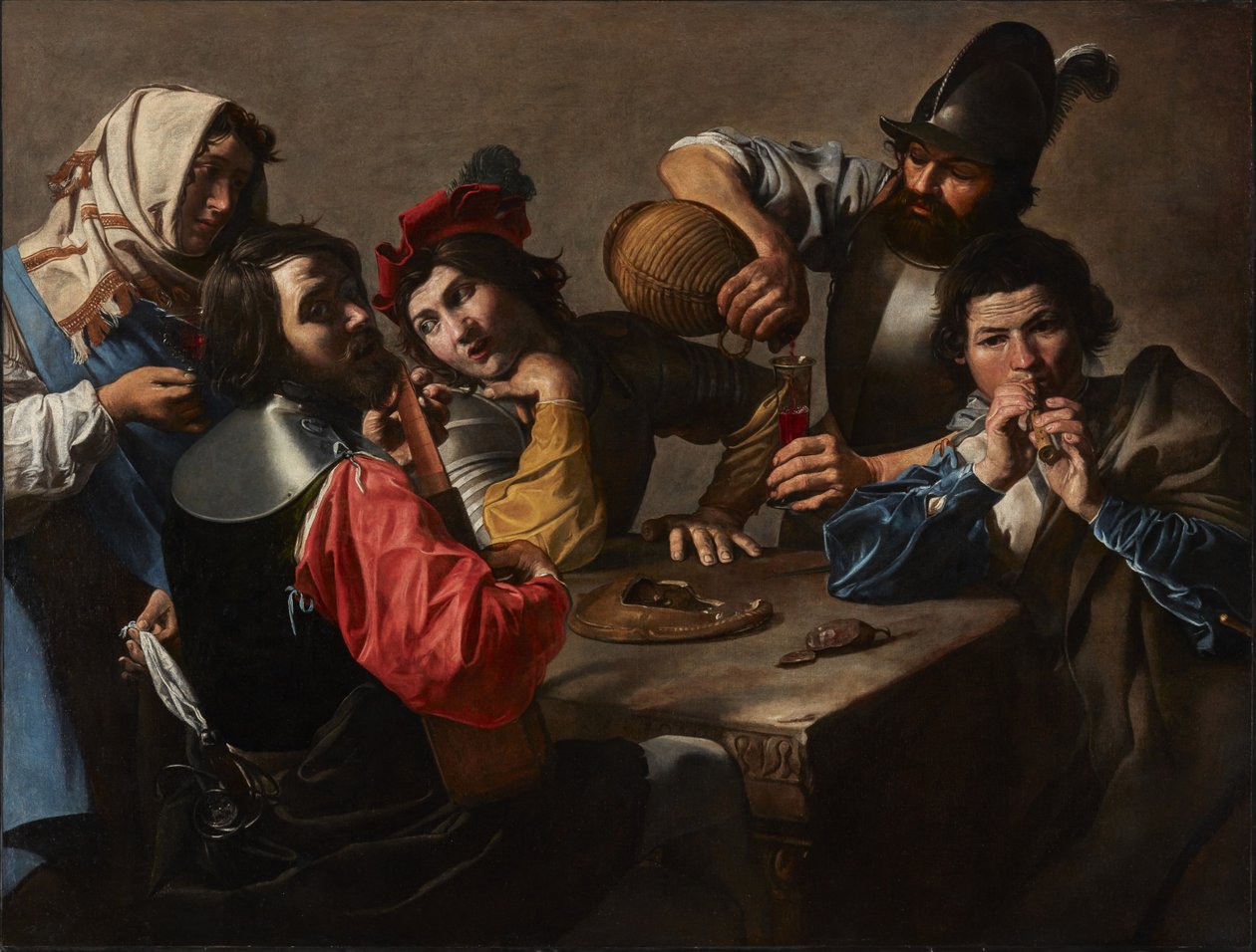 The Concert, ca. 1625 (olje på lerret) av Valentin de Boulogne