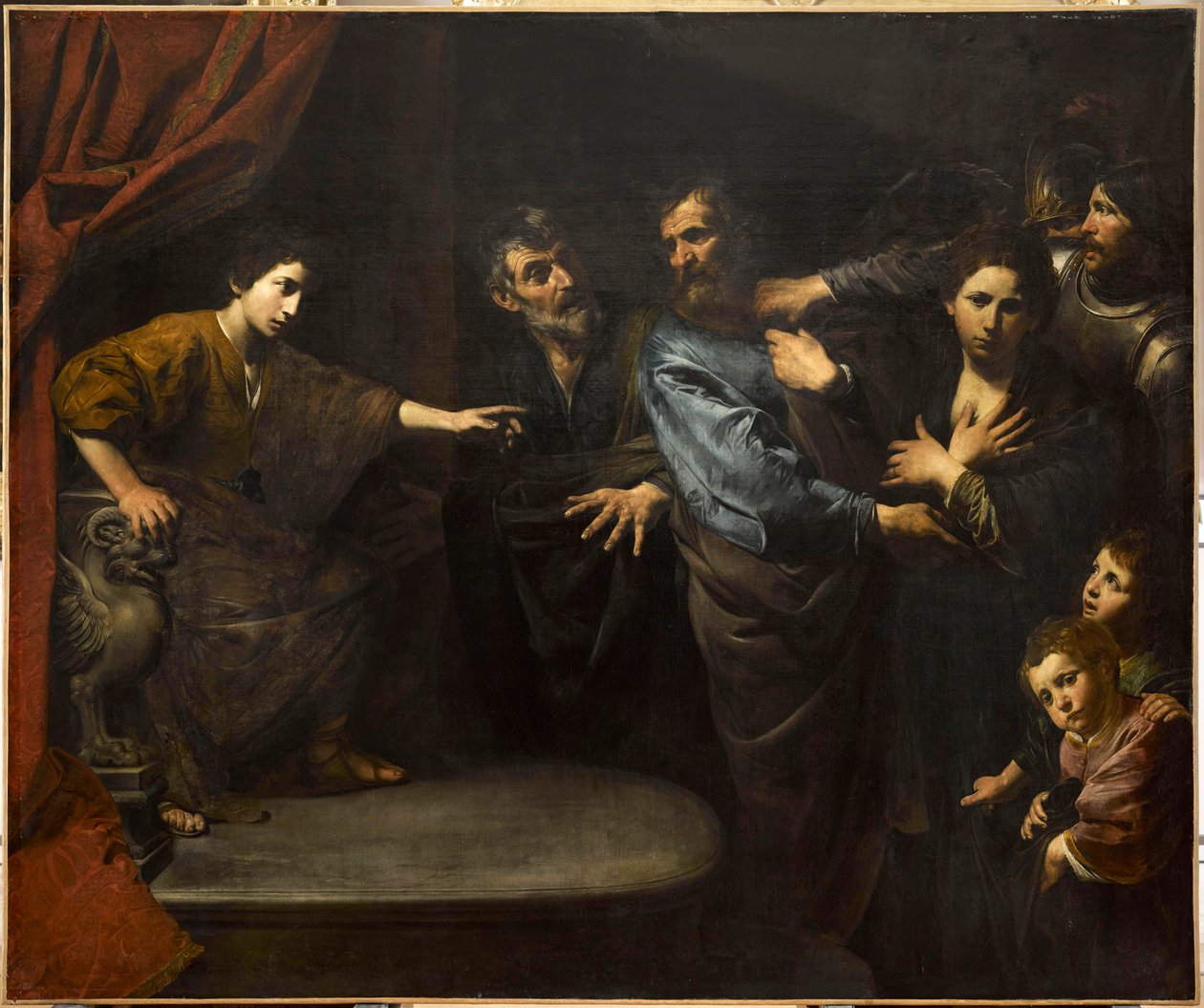 The Innocence of Suzanne Recognized or the Judgment of Daniel - The Innocence of Susanna or The Judgment of Daniel, av Valentin de Boullogne (1591-1632). Olje på lerret av Valentin de Boulogne