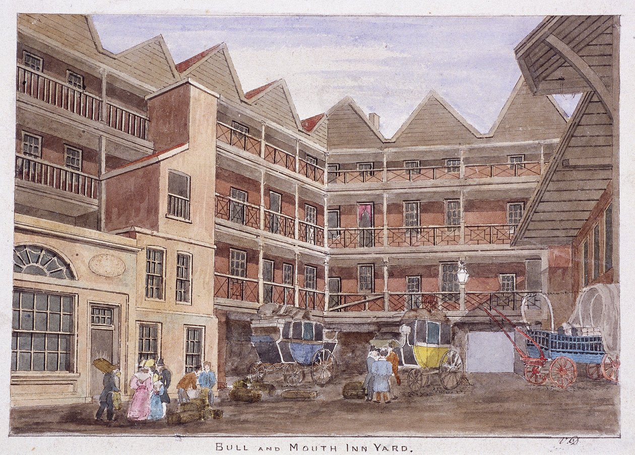 Bull and Mouth Street, London, 1806 av Valentine Davis