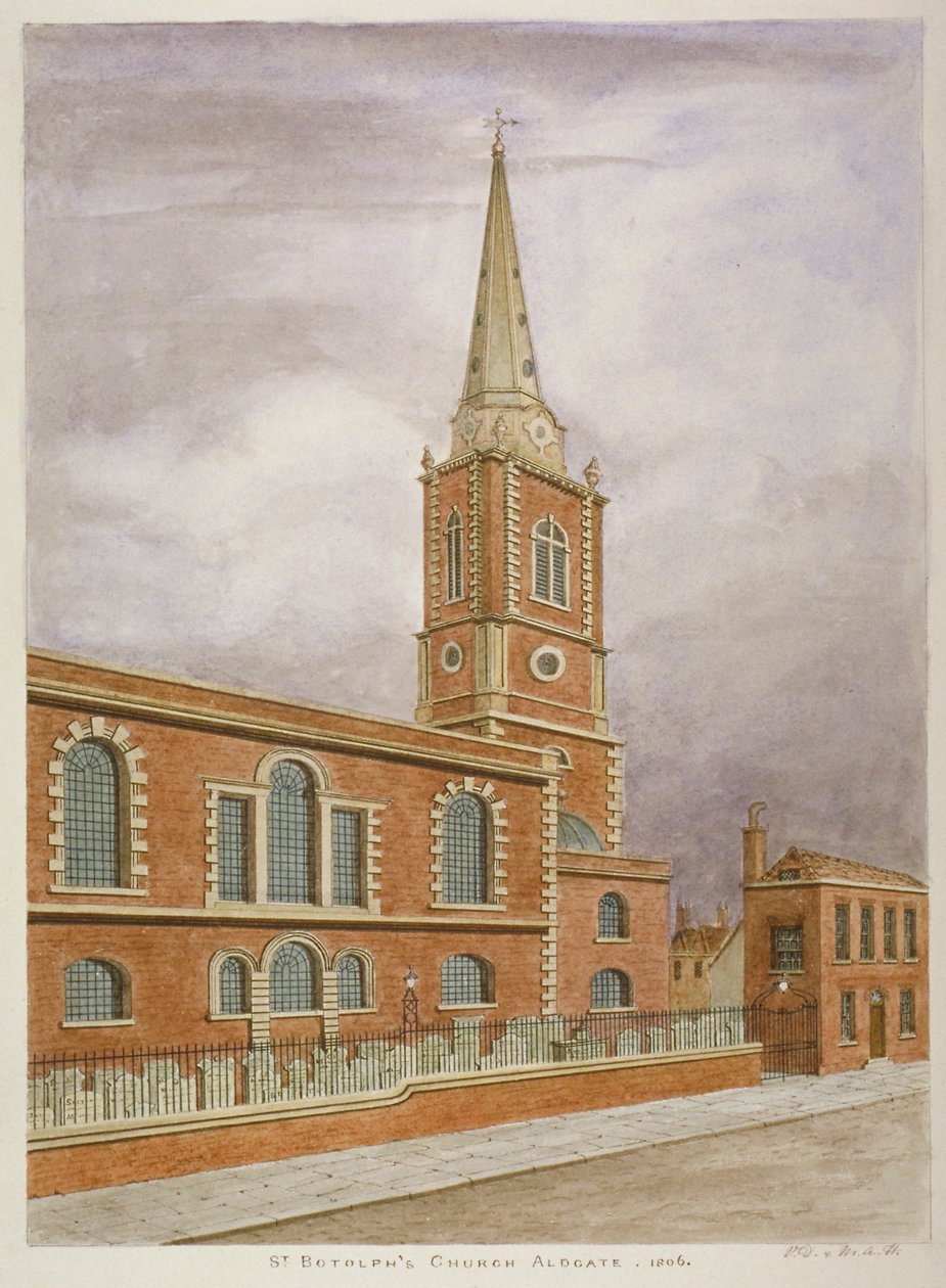 Church of St Botolph, Aldgate, City of London, 1806 av Valentine Davis