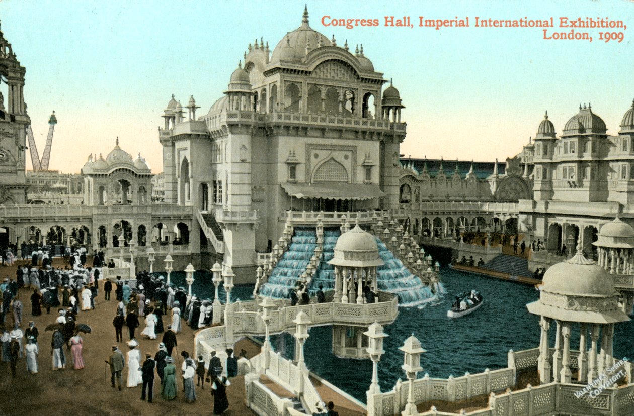 Congress Hall, Imperial International Exhibition, London, 1909. av Valentine and Sons Ltd