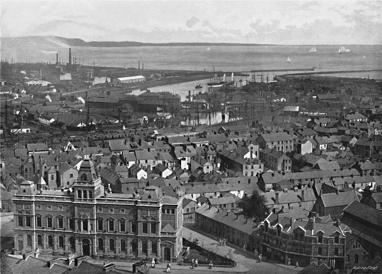 Swansea, ca 1896 av Valentine and Sons Ltd
