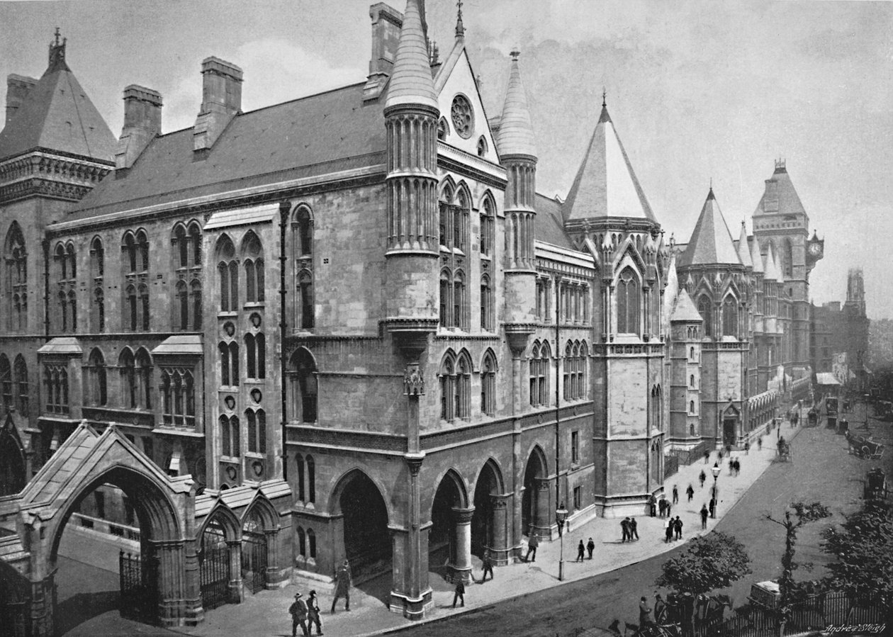 The New Law Courts, London, c1896 av Valentine and Sons Ltd