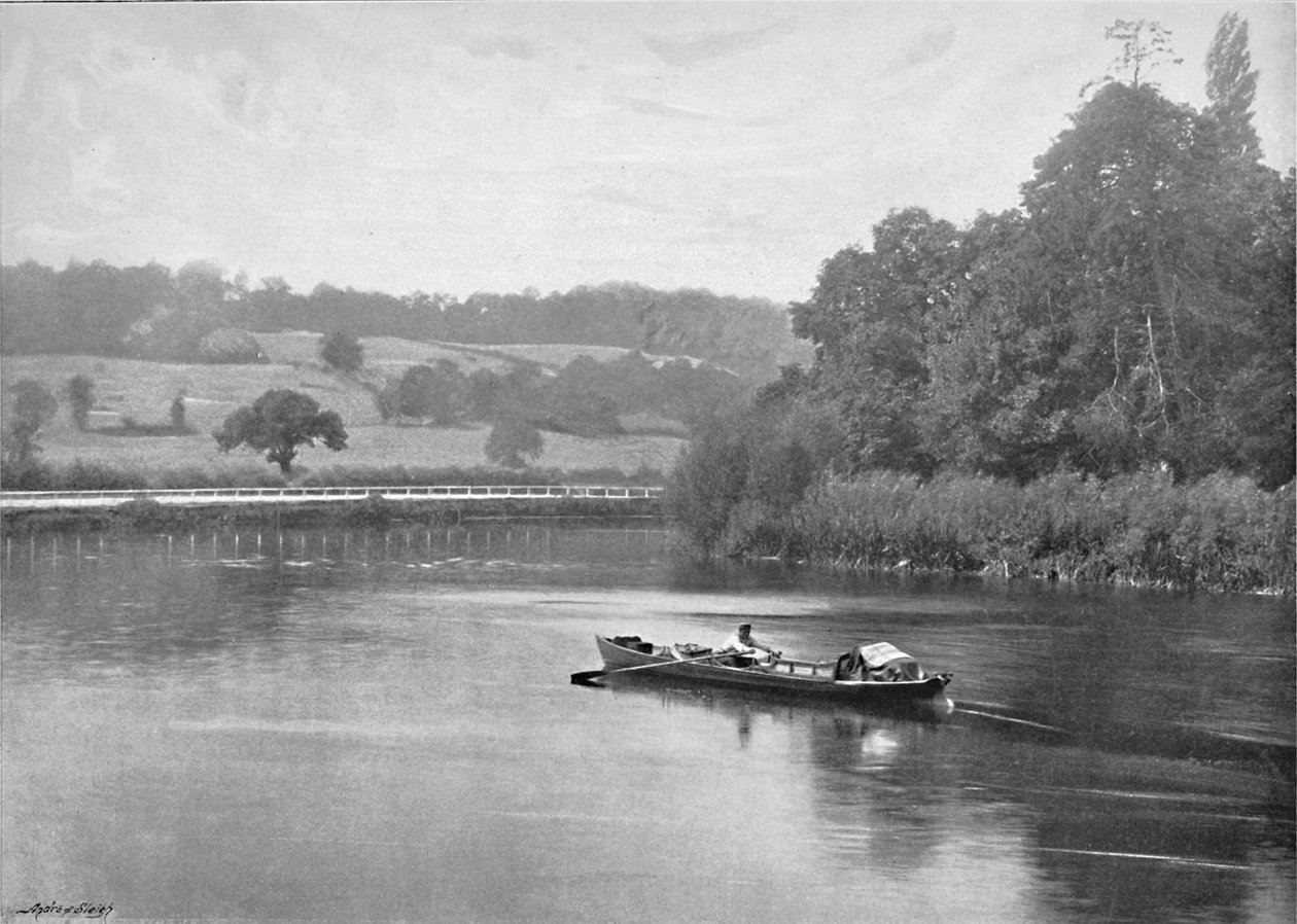Themsen ved Runnymede, c1896 av Valentine and Sons Ltd