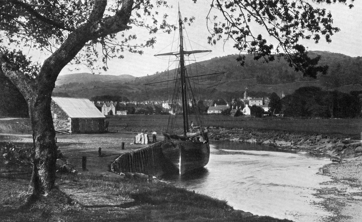 Havnen, Gatehouse of Fleet, Dumfries og Galloway, Skottland, 1924-1926. av Valentine and Sons Ltd